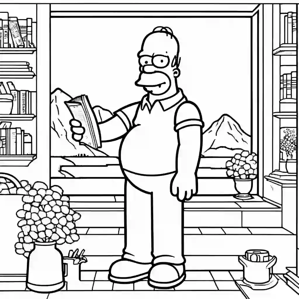 Homer Simpson coloring pages